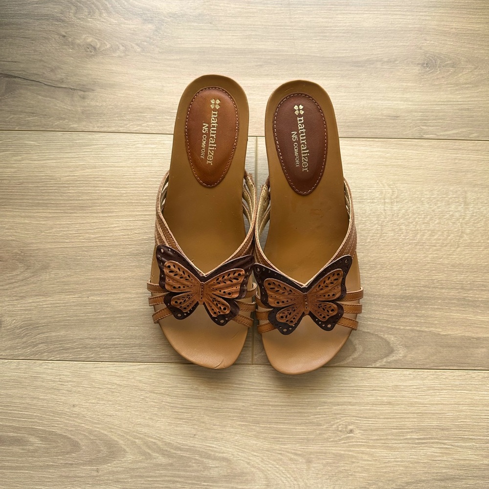 Naturalizer Solana Camelot leather Wedge sandals